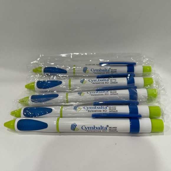 2004 Vintage 5 Cymbalta Pharmaceutical Drug rep pens in original packaging - Picture 1 of 7